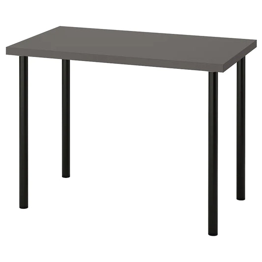 LINNMON / ADILS Desk, dark grey/black, 100x60 cm