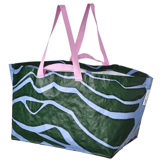 BASTUA Carrier bag, large, blue/green, 55x37x35 cm/71 l