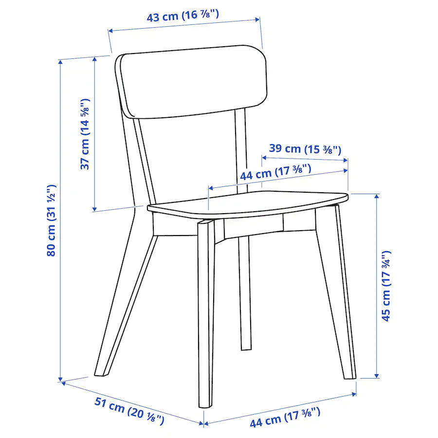 [pre-order] LISABO / LISABO Table and 4 chairs, ash veneer/ash, 140x78 cm