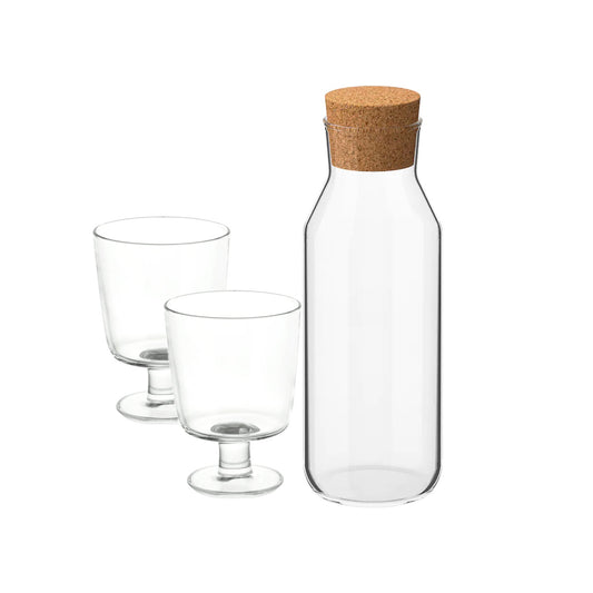 IKEA 365+ Carafe with stopper, 0.5 l/2 Goblet, clear glass 30 cl