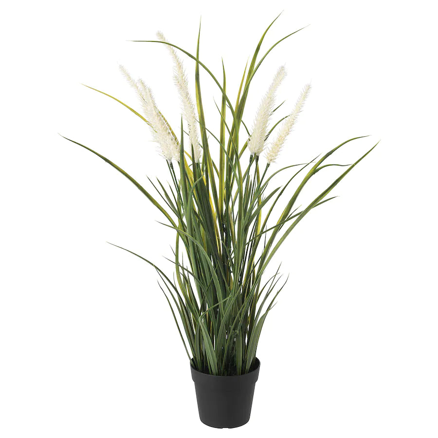 FEJKA Artificial potted plant, in/outdoor decoration/grass, 9 cm