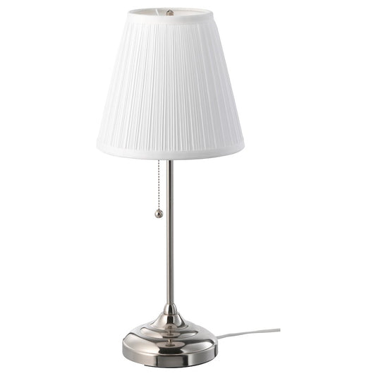 ÅRSTID Table lamp, nickel-plated/white