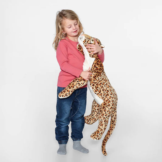 MORRHÅR Soft toy, leopard/beige80 cm