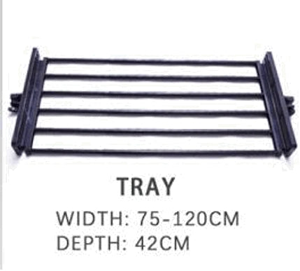 WÔRDRŌB DIY free punch/drill Tray 75-120cm  Black or white