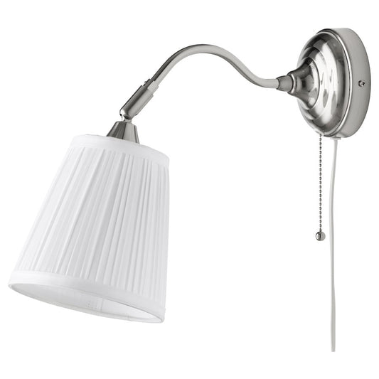 ÅRSTID Wall lamp, nickel-plated/white