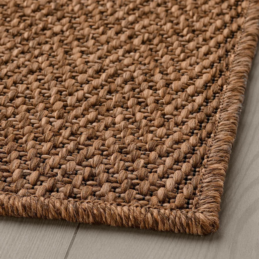 LYDERSHOLM Rug flatwoven, in/outdoor, medium brown160x230 cm