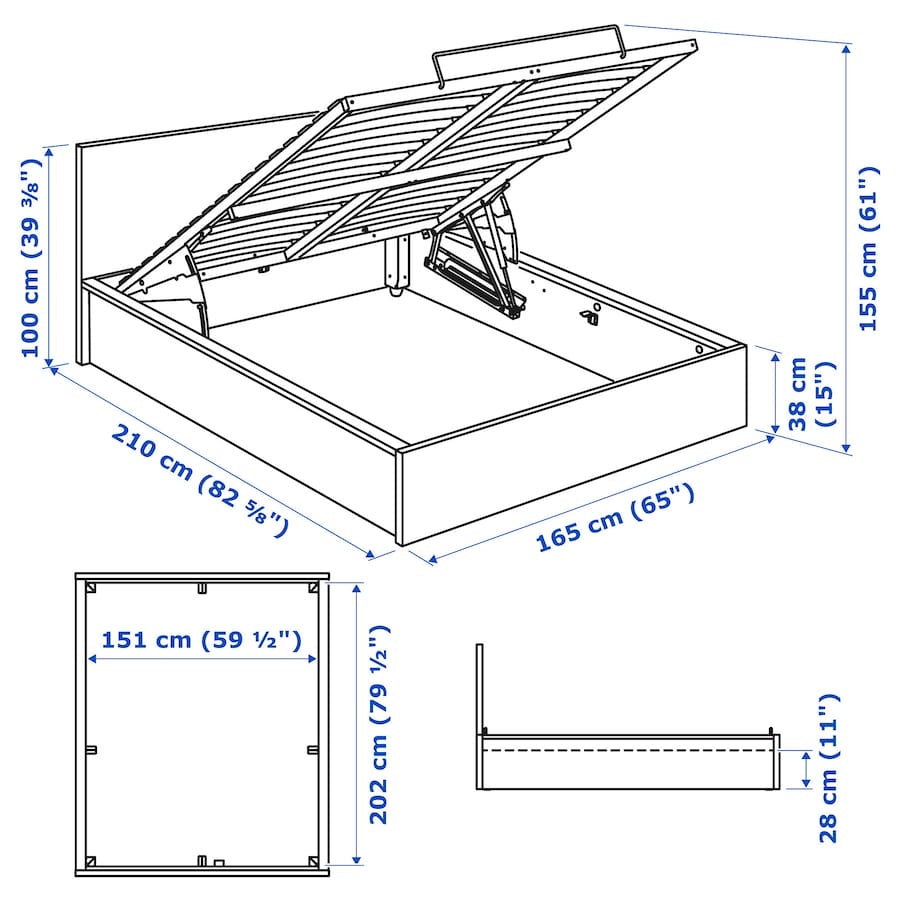 [pre-order] IKEA MALM Ottoman bed, white, 150x200 cm