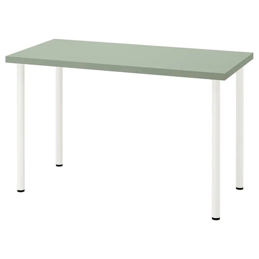 LAGKAPTEN / ADILS Desk, light green/white, 120x60 cm