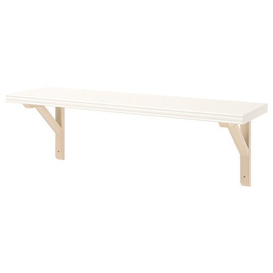 BERGSHULT / SANDSHULT Wall shelf, white/aspen, 80x30 cm