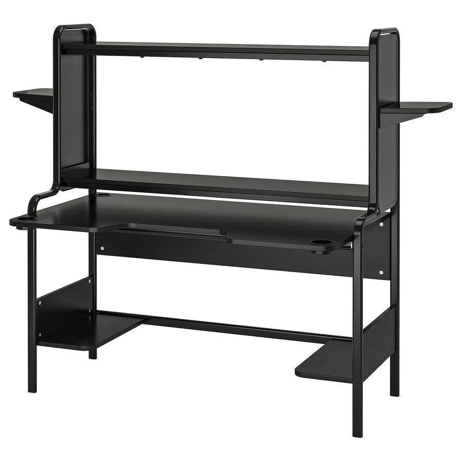 [pre-order] IKEA FREDDE Gaming desk, black, 140/185x74x146 cm