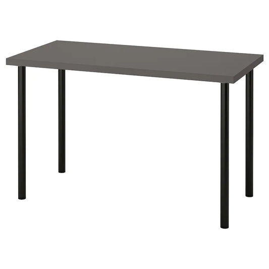 LAGKAPTEN / ADILS Desk, dark grey/black, 120x60 cm