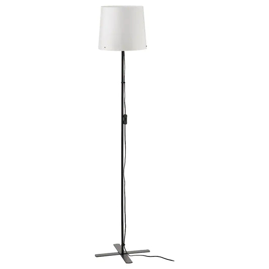 BARLAST Floor lamp, black/white150 cm