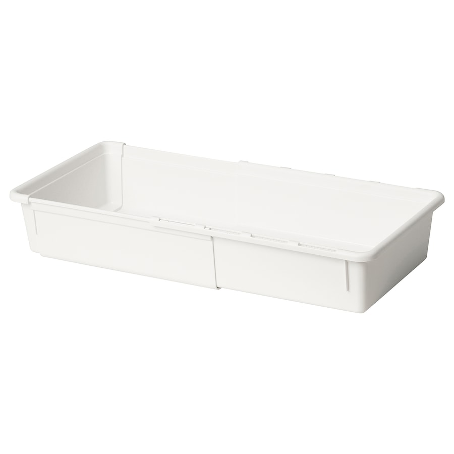 KACKLA Extendable box, white, 25-38x19 cm