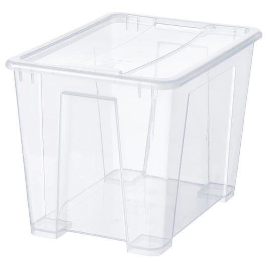 SAMLA Box with lid, transparent39x28x28 cm/22 l