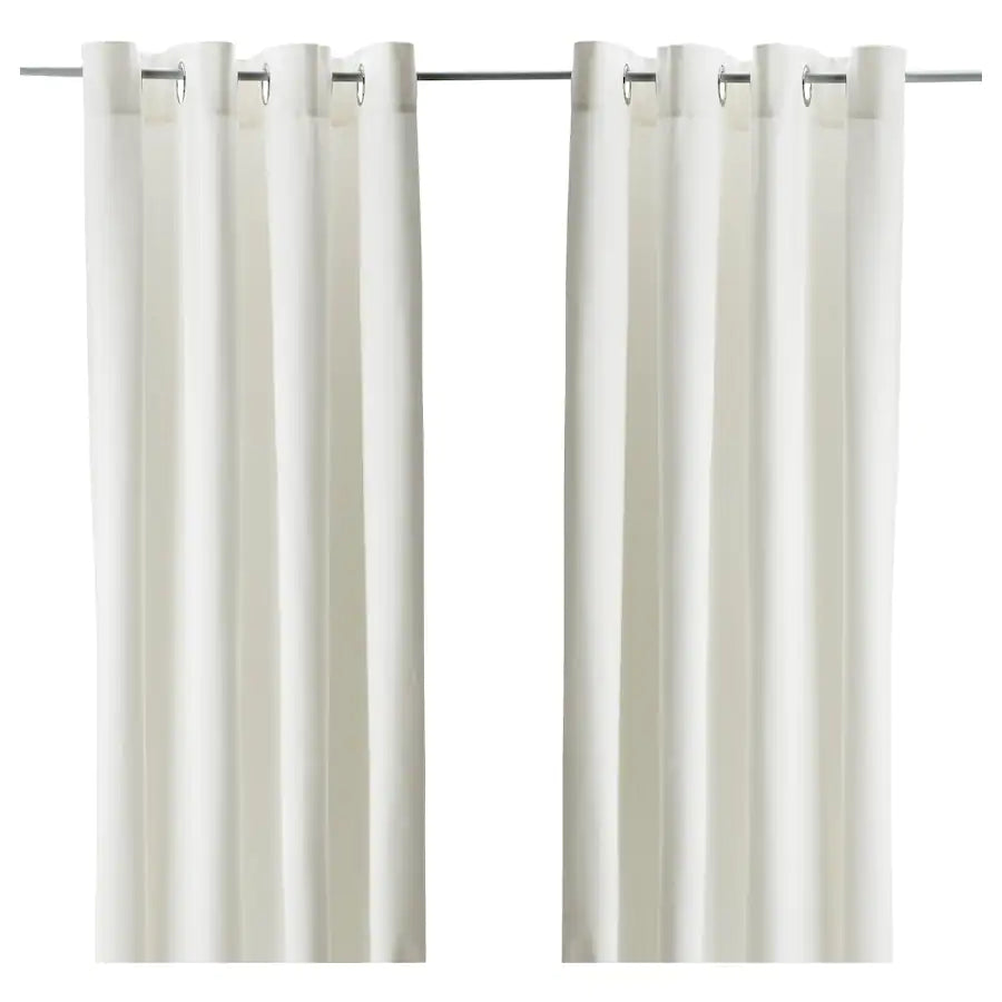 MERETE Room darkening curtains, 1 pair, white, 145x250 cm