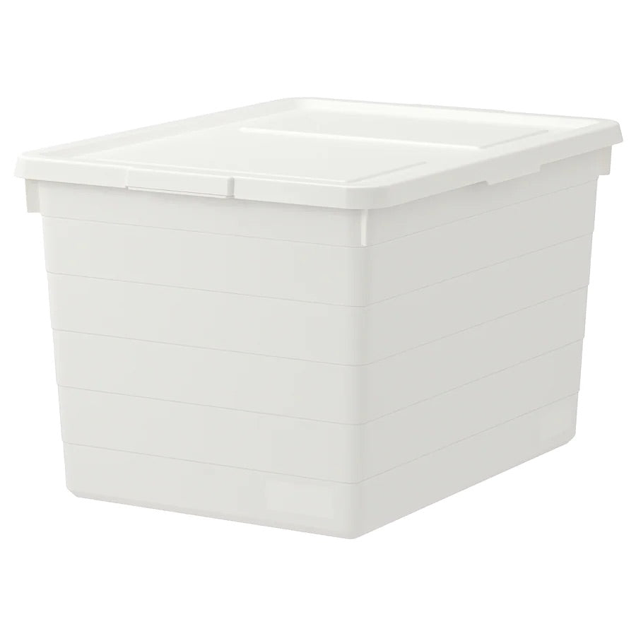 SOCKERBIT Box with lid, white38x51x30 cm