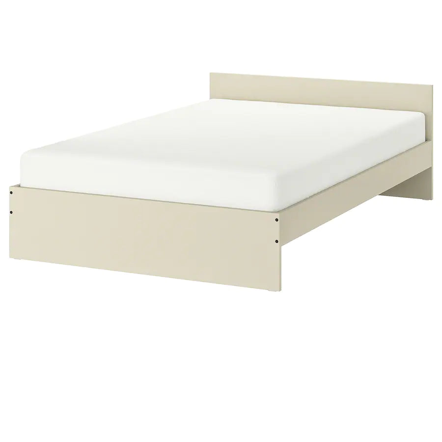 [pre-order] GURSKEN Bed frame with headboard, light beige/Luröy150x200 cm