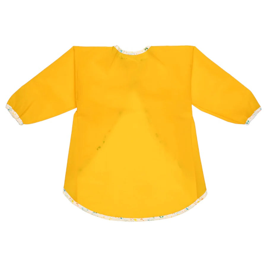 MÅLA Apron with long sleeves, yellow