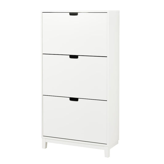 [pre-order] IKEA STÄLL Shoe cabinet with 3 compartments, white, 79x29x148 cm