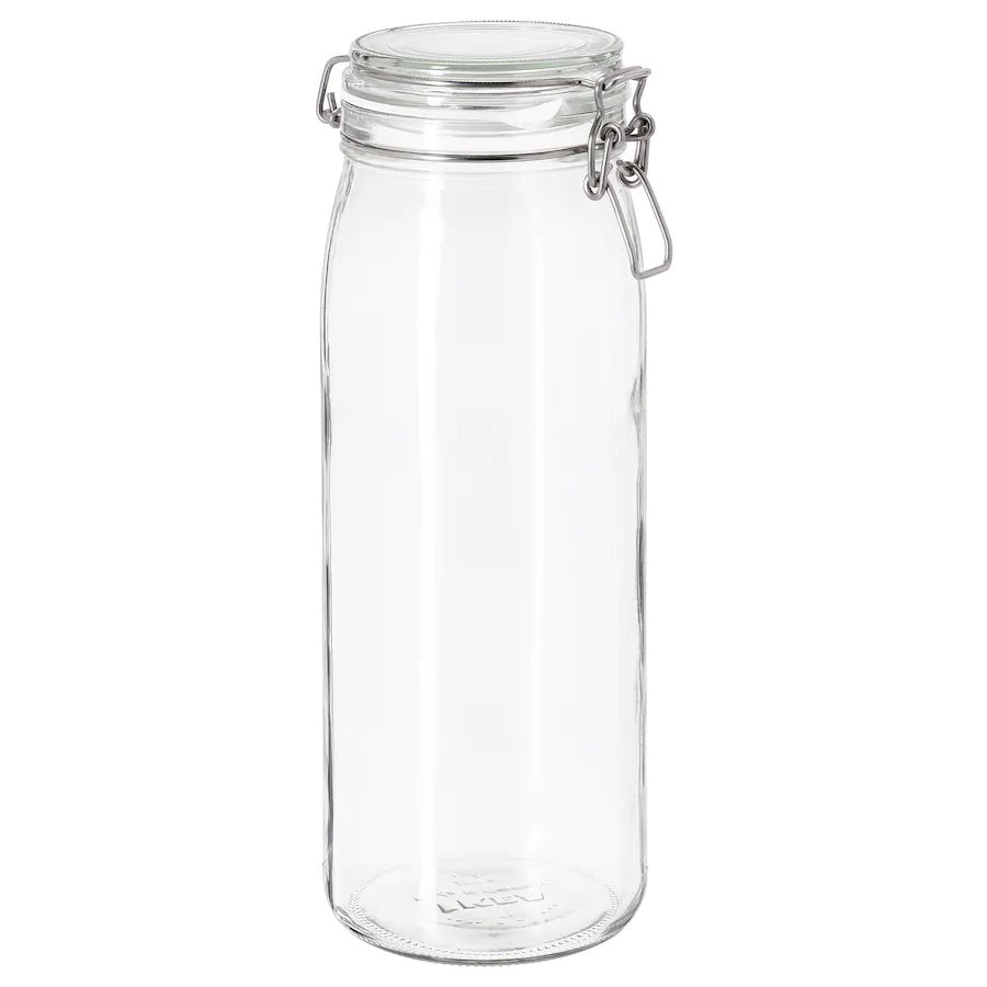 KORKEN Jar with lid, clear glass 2 l