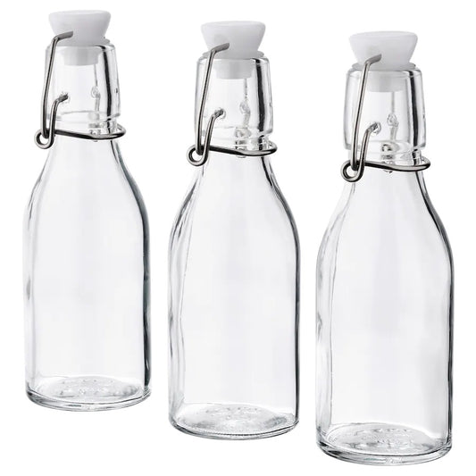 KORKEN Bottle with stopper, clear glass15 cl
